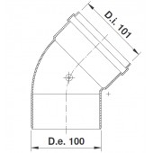 CURVA 45° in PPs Ø100