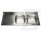 LAVELLO APPOGGIO IN ACCIAIO INOX CON 2 VASCHETTE - APELL